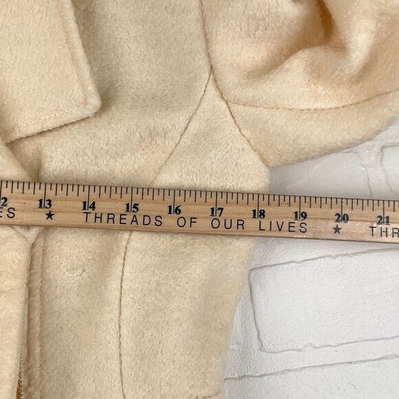 Preston & York Cream Wool-Blend Flared Coat with Wide Collar - Picture 7 of 11